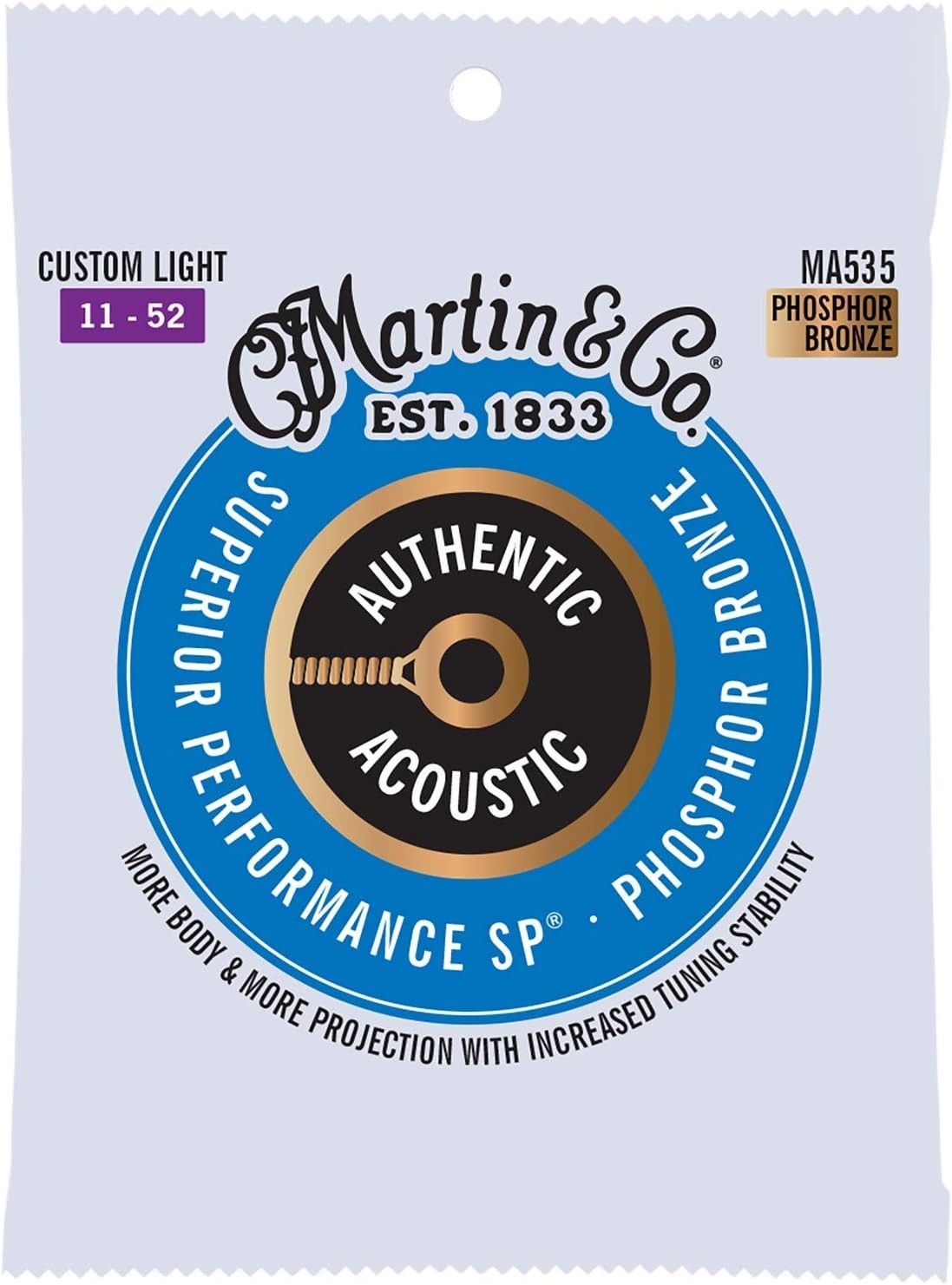 Martin MA535 Authentic Acoustic - SP - Phosphor Bronze CustomLight ( 11-52 )