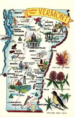 #ad CHAMPLAIN SWANTON ST. ALBANS MT. MANSFIELD Postcard $19.95