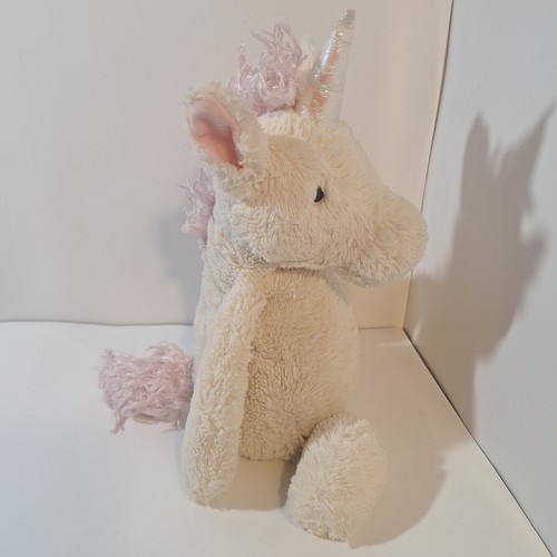 Jellycat Bashful Unicorn Cream White Pink Plush Large 19" Toy Stuffed Animal - Picture 7 of 11