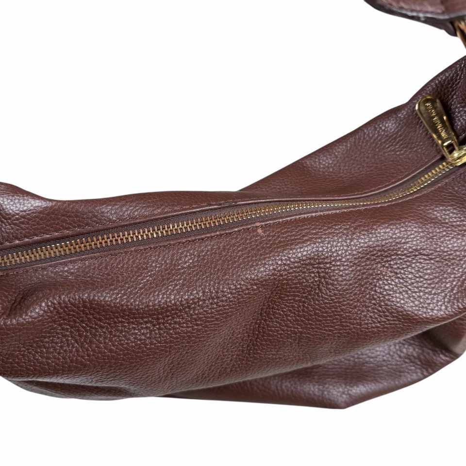 Michael Kors Pebbled Leather Hobo Handbag Shoulder Bag in Brown, Gold Hardware - Image 4 of 4