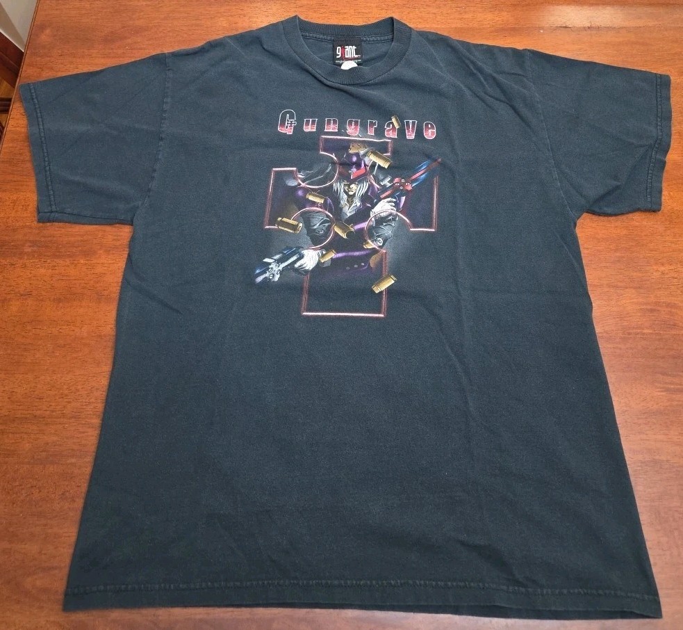Vtg Gungrave T Shirt Size L 00s Y2K Anime TV Show Promo Tee Faded
