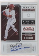 2018 Contenders Draft Picks Prospect Playoff Ticket 3/15 Carter Kieboom Auto 3b9