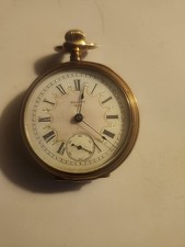 1893 Elgin Grade: 27 B.W. Raymond Fancy Dial 18S 15J Sidewinder Pocket Watch