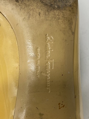Salvatore Ferragamo Women Brown Leather Heels Size 4.5 - Picture 6 of 12