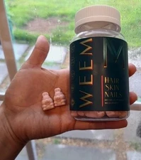 3x WEEM Hair Skin and Nails Gummies  Supports Healthy Hair Vegan biotin Vitamin