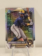 2025 Bowman Chrome JESUS MADE 1ST BOWMAN MOJO REFRACTOR #BCP-50 Brewers