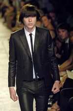 Dior SS07 "We Look Good Together" Silver Black Leather Belt by Hedi Slimane
