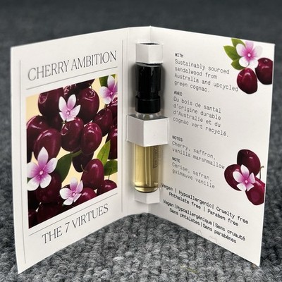 The 7 Virtues CHERRY AMBITION Eau De Parfum Sample Spray Vial 1.7ML