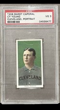 1909 T206 Cy Young Cleveland Naps Portrait 150 Back Graded PSA VG 3