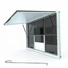 60x36" Concession Window Food Truck Service Window w 6 Horizontal Sliding Screen