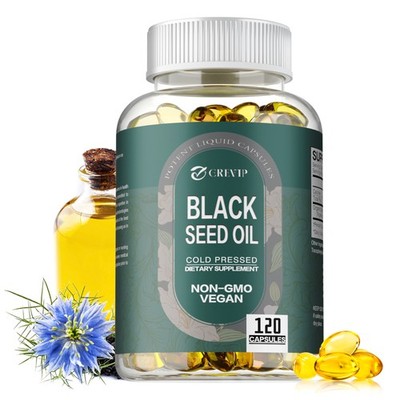 Black Seed Oil 120pcs - 100% Natural Cold Pressed, Anti-inflammatory,Skin Health