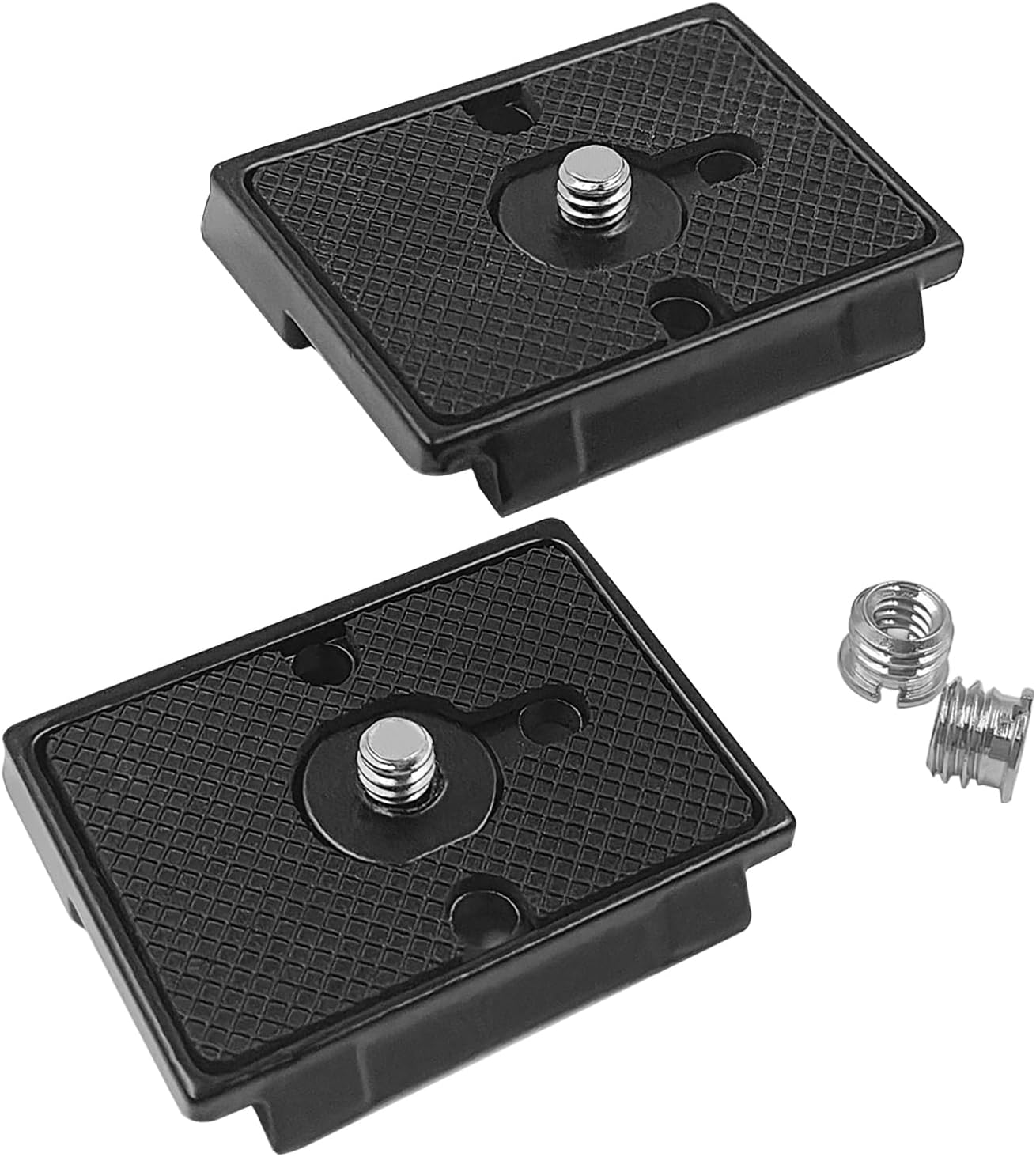 Tripod Quick Release Plate 2 Pack Camera Mount Adapter 1/4 3/8 Screw QR