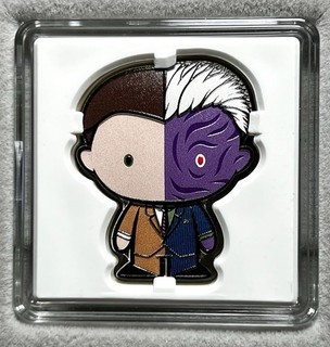 2023 $2 Niue DC Comics TWO FACE 1oz Silver Chibi Colored Proof Coin LOW COA #9