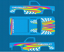 '83 CHEVY SILVERADO Custom WaterSlide Decal for hot wheels 1/64 a1