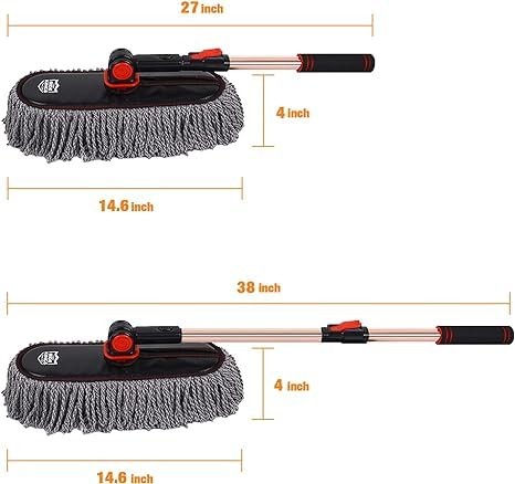 Car Duster Set,Car Duster Exterior Scratch Free with Extendable Handle,Large ... - Picture 2 of 9