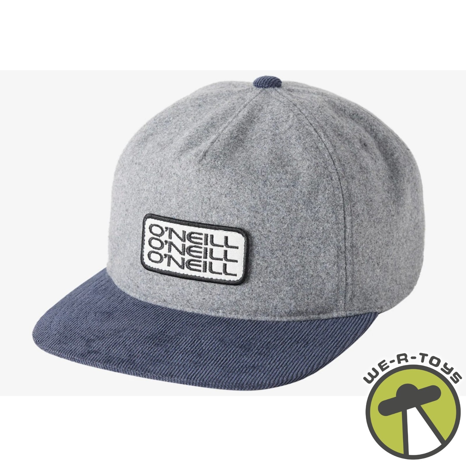 O'Neill Men's Woolly Snapback Hat Cap Heather Grey OSFM