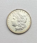 1886 Morgan Silver Dollar $1 AU - Reverse Rainbow Toning! High Value Coin!