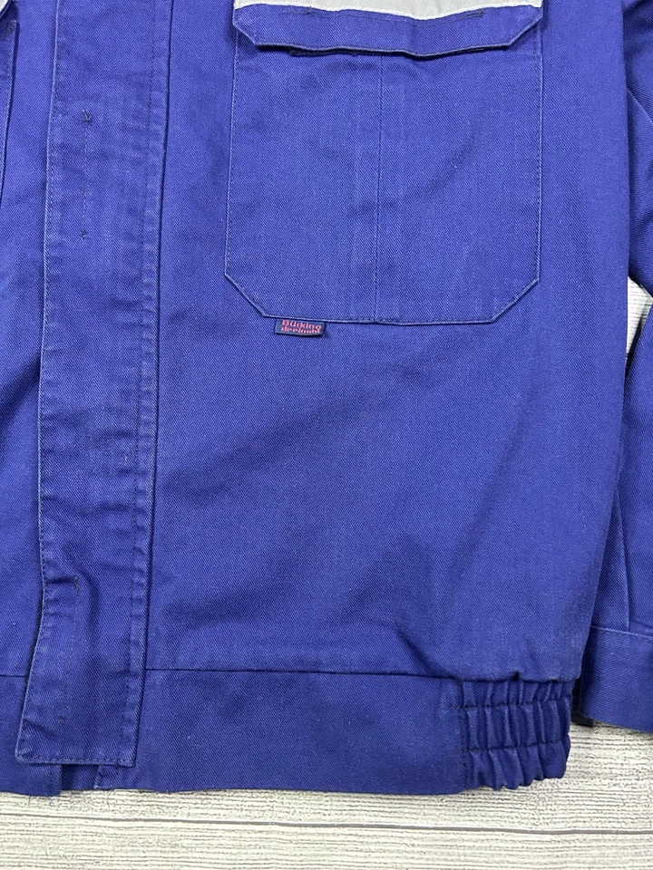 Vtg Bucking Dreinaht German Firefighter Work Jacket Blue Orange Size 50 (M/L) - Image 3 of 4