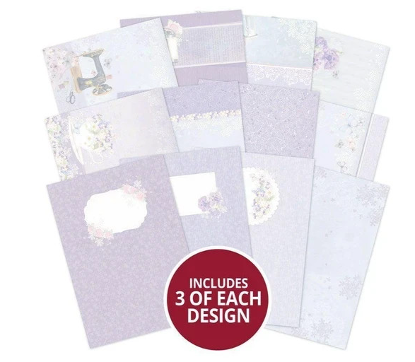 HUNKYDORY - VIOLET DELIGHTS -  LUXURY CARD INSERTS  - CONTAINS 36 SHEETS
