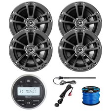 JBL PRV175 Marine Bluetooth Receiver, 4x 6.5" 225W Speakers, Install Accessories