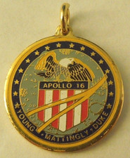 NASA Space Exploration Mission Apollo XVI Commemorative Enamel Pendant Charm 2