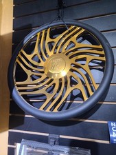 Asanti Steering Wheel 14k Gold Black Leather Trim Af859 New Old School Cars Asanti Steering Wheel 14k Gold Black Leather Trim Af859 New Old School Cars