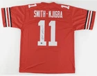 Smith-Njigba Ohio State Buckeyes #11 Red Autographed Football Jersey