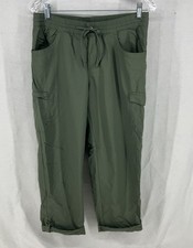 Columbia Women's Omni-Shield Trail Pants Roll Tab Green Medium 27L