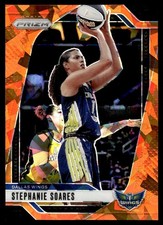 Stephanie Soares Orange Cracked Ice #47 2024-25 Panini Prizm WNBA Dallas Wings