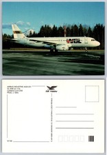 VINTAGE AIRBUS A320-231 SL-AAB Ljubljana Airport Slovenia 1993 Postcard