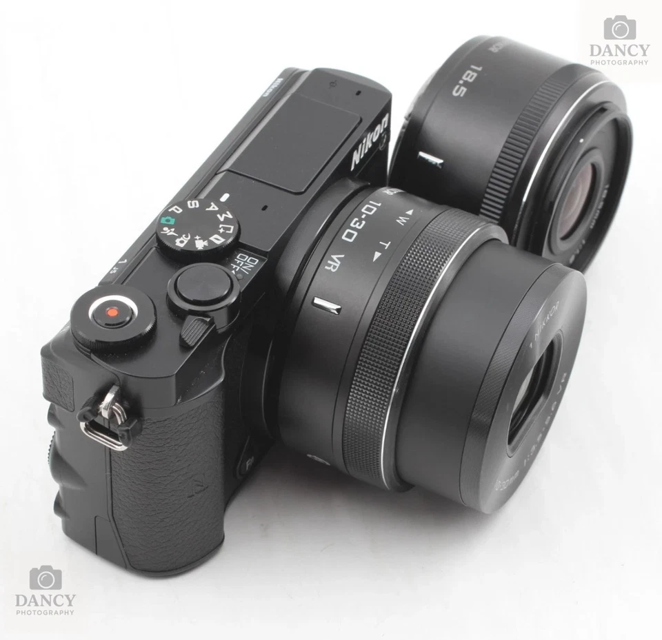 2450shot【NEARMINT】Nikon 1 J5 Black DSLR Camera w/10-30mm, 18.5mm Lens Japan. - Image 3 of 4