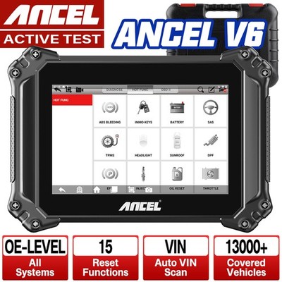 Automotive FULL system OBD2 Tablet Scanner ABS DPF SRS Diagnostic Tool Ancel V6