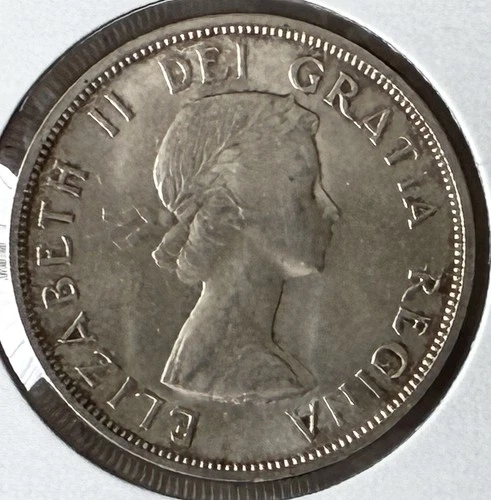 1958 CANADA British Columbia TOTEM POLE 80% SILVER DOLLAR