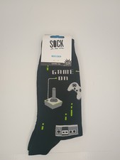 Glow In The Dark "Game Over" Mens Crew Socks From Sock It To Me
