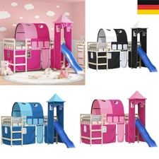 Vorhänge für Hochbett mit Tunnel Turm Bettvorhang Kinderbett Spielvorhang DE
