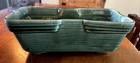 Vintage McCoy Rectangular Planter Art Pottery Blue-Green 8.5"  x 3" H Deco Style