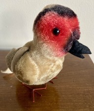 Rare Antique VTG 7 Wool Mohair Felt Bird Metal Legs Japan Beautiful Excellent