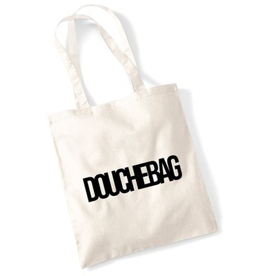 Jutebeutel Douchebag Schriftzug Geschenkidee Douchebag Geschenk Präsent Mitbring