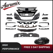 Front Bumper Cover Full Body Kit W Fog Lights For 2018 2019 2020 Honda Accord