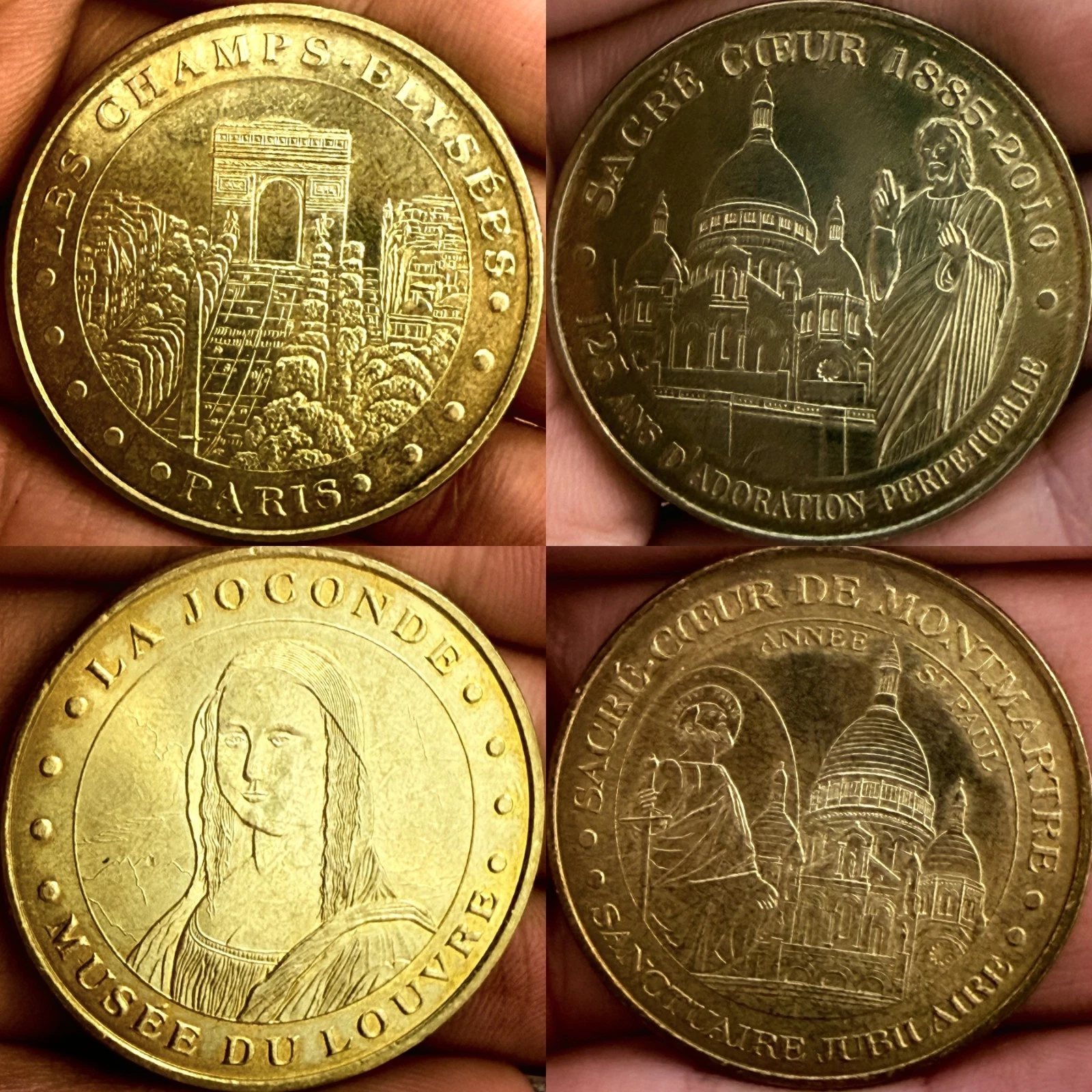 Paris 75 - Lot Jetons Touristiques Médailles Souvenirs Monnaie de Paris