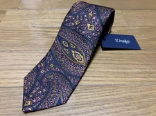 mc30 Drakes Tie Paisley Tag Made In England