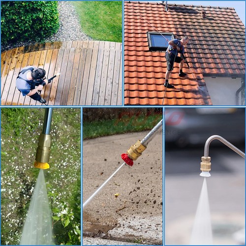 Kit punte spruzzatore alimentazione ugello idropulitrice alta pressione con supporto 1/4" Quick 4000PSI - Foto 10 di 13