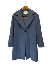 Fleurette By Loro Piana 100% Wool Blue Coat