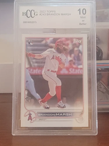 2022 Topps #243 Brandon Marsh (RC) BCCG grade of 10 Min or Higher