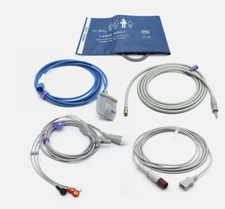 Philips IntelliVue Accessories Kit Bundle - Cuff, Hose, SpO2, ECG, Temperature 