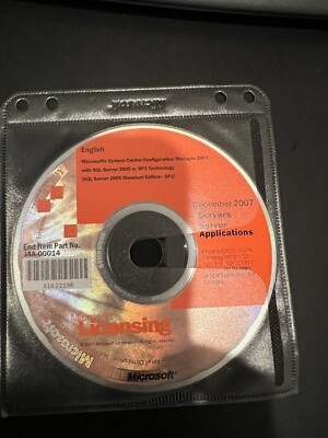 Microsoft System Center Configuration Manager 2007 W/ SQL Server 2005 No Key
