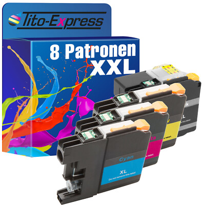 8 Patronen XXL PlatinumSerie für Brother LC-22E LC22E MFC-J 5920 DW MFCJ5920DW