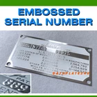 WILLYS JEEP PLATE DATA TAG M38A1 - with embossed info -
