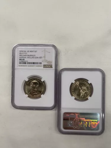 2013 P $1 WILLIAM MCKINLEY PRESIDENTIAL DOLLAR NGC MS66 FROM ANNUAL DOLLAR SET
