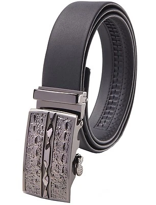 LisaModa Premium Automatik Gürtel mit auffälliger Schnalle für Sie und Ihn